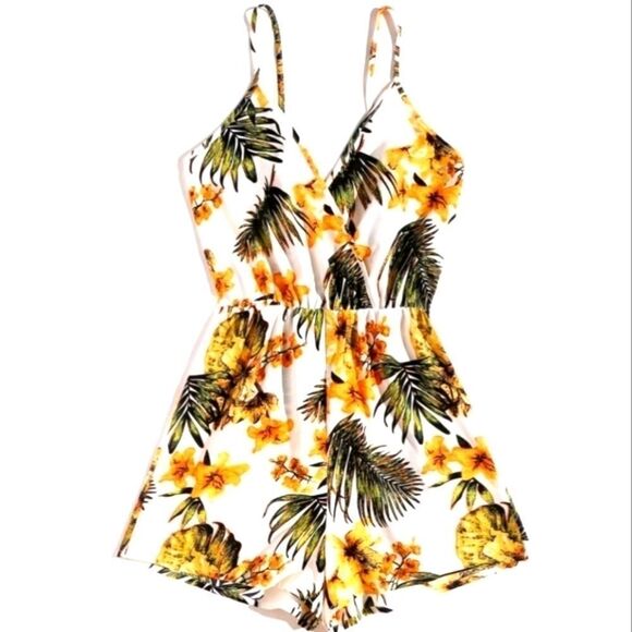 brand NEW WOMEN'S TROPICAL PRINTED ROMPER SZ 0X(12) - Picture 3 of 7